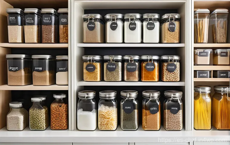 식재료 남김없이 활용하는 똑똑한 요리법 - Image Prompt 1: The Organized and Sustainable Pantry**